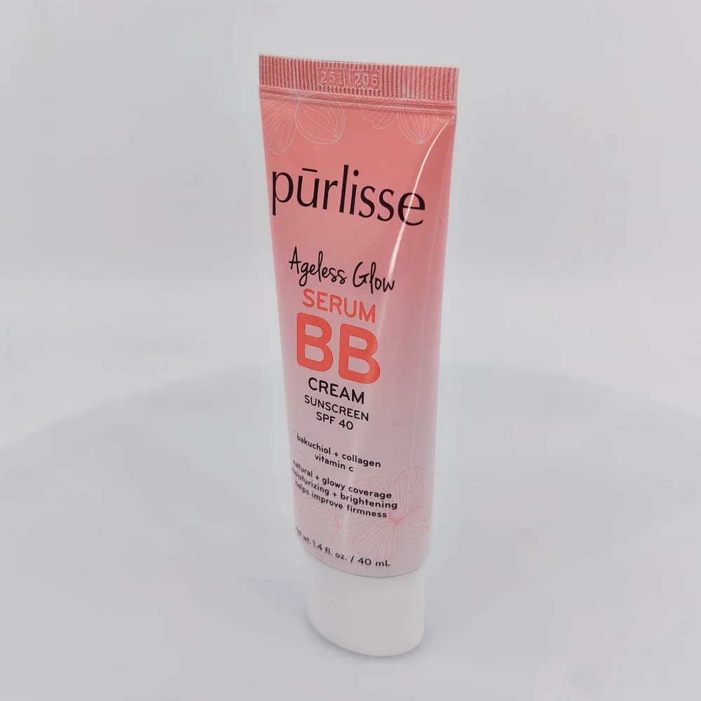 Purlisse Ageless Glow Serum BB Cream Sunscreen SPF 40 Medium Warm 1.4oz 40ml